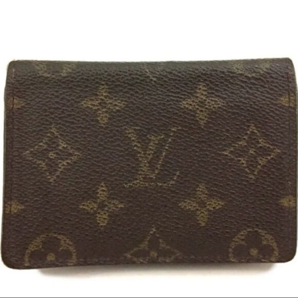 Louis Vuitton Monogram Porte 2 cartes Vertical Pass Card Case Authentic - Picture 1 of 7